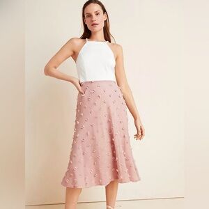 Anthropologie Sunday in Brooklyn White & Pink MIDI Women’s‎ Dress Size Small